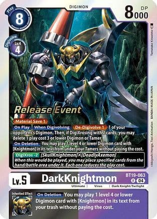 DarkKnightmon — Release Special Booster 2.0 Celebration Event Cards Digimon Card Game card by Tomotake Kinoshita
