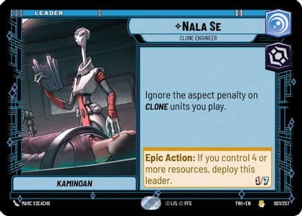 Nala Se - Clone Engineer — Twilight of the Republic Star Wars: Unlimited card by Marc Escachx