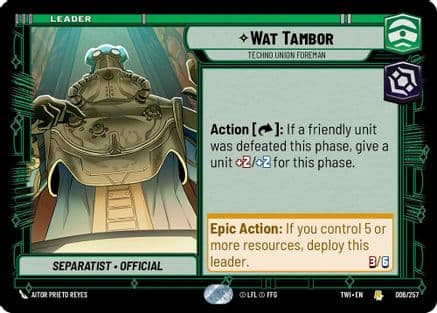 Wat Tambor - Techno Union Foreman — Twilight of the Republic Star Wars: Unlimited card by Aitor Prieto Reyes