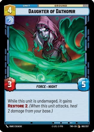 Daughter of Dathomir — Twilight of the Republic Star Wars: Unlimited card by Marc Escachx