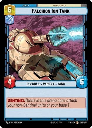 Falchion Ion Tank — Twilight of the Republic Star Wars: Unlimited card by Kyle Petchock
