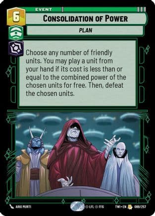 Consolidation of Power — Twilight of the Republic Star Wars: Unlimited card by Ario Murti