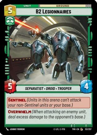 B2 Legionnaires — Twilight of the Republic Star Wars: Unlimited card by Johnny Morrow