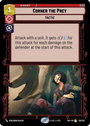 Corner the Prey — Twilight of the Republic Star Wars: Unlimited card by Benjamin Paulus