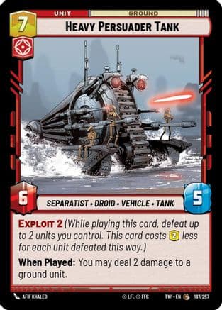 Heavy Persuader Tank — Twilight of the Republic Star Wars: Unlimited card by Afif Khaled