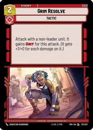Grim Resolve — Twilight of the Republic Star Wars: Unlimited card by Sebastián Guidobono