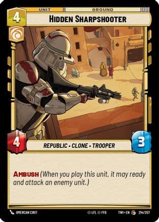 Hidden Sharpshooter — Twilight of the Republic Star Wars: Unlimited card by Omercan Cirit