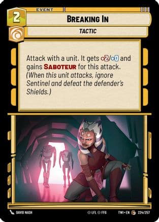 Breaking In — Twilight of the Republic Star Wars: Unlimited card by David Nash