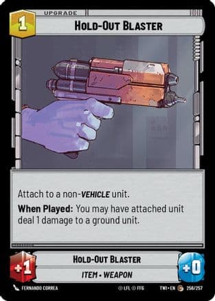 Hold-Out Blaster — Twilight of the Republic Star Wars: Unlimited card by Fernando Correa