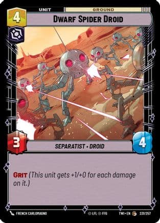 Dwarf Spider Droid — Twilight of the Republic Star Wars: Unlimited card by French Carlomagno
