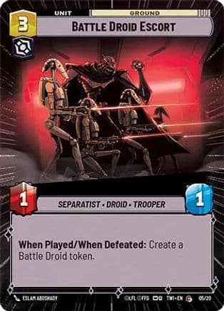 Battle Droid Escort (Hyperspace) — Twilight of the Republic: Weekly Play Promos
