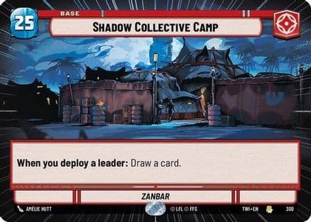 Shadow Collective Camp (Hyperspace) — Twilight of the Republic Star Wars: Unlimited card by Amelie Hutt