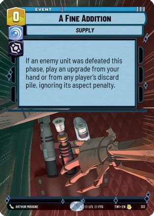 A Fine Addition (Hyperspace) — Twilight of the Republic Star Wars: Unlimited card by Arthur Mougne