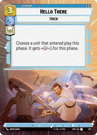 Hello There (Hyperspace) — Twilight of the Republic Star Wars: Unlimited card by David Nakayama