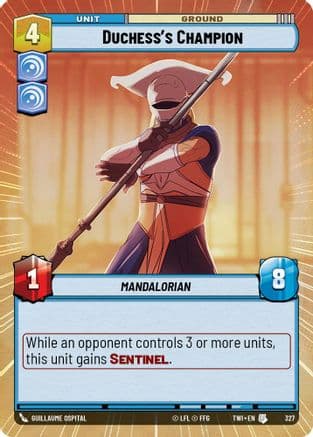 Duchess's Champion (Hyperspace) — Twilight of the Republic Star Wars: Unlimited card by Guillaume Ducos