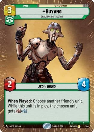 Huyang - Enduring Instructor (Hyperspace) — Twilight of the Republic Star Wars: Unlimited card by DAVID BUISÁN