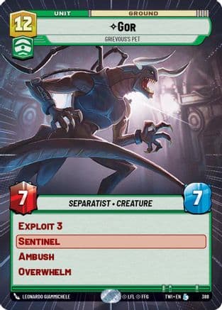 Gor - Grievous's Pet (Hyperspace) — Twilight of the Republic Star Wars: Unlimited card by Leonardo Giammichele