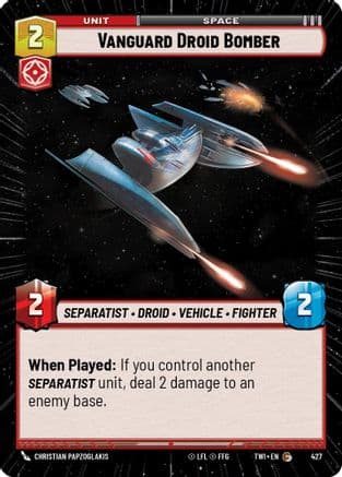Vanguard Droid Bomber (Hyperspace) — Twilight of the Republic Star Wars: Unlimited card by Christian Pearce