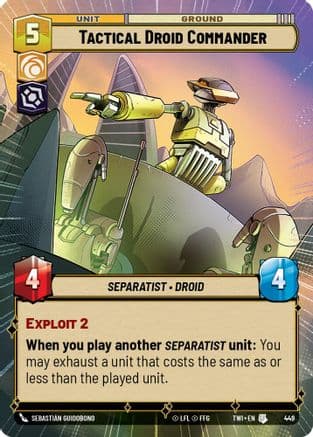 Tactical Droid Commander (Hyperspace) — Twilight of the Republic Star Wars: Unlimited card by Sebastian Giacobino