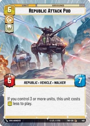 Republic Attack Pod (Hyperspace) — Twilight of the Republic Star Wars: Unlimited card by Ario Anindito