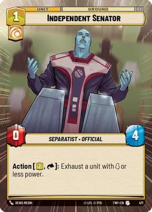 Independent Senator (Hyperspace) — Twilight of the Republic