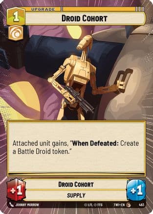 Droid Cohort (Hyperspace) — Twilight of the Republic Star Wars: Unlimited card by Johnny Campbell