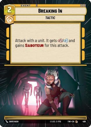 Breaking In (Hyperspace) — Twilight of the Republic Star Wars: Unlimited card by David Nakayama