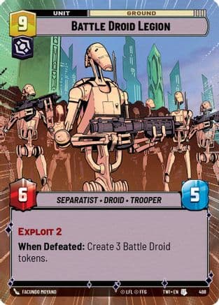 Battle Droid Legion (Hyperspace) — Twilight of the Republic Star Wars: Unlimited card by Unknown
