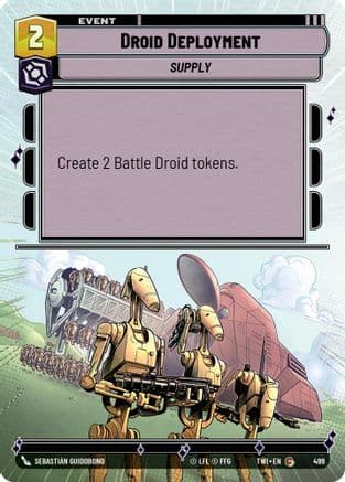 Droid Deployment (Hyperspace) — Twilight of the Republic Star Wars: Unlimited card by Sebastian Giacobino