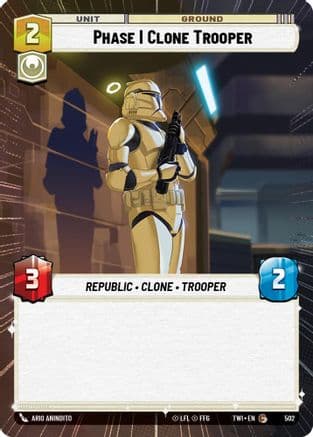 Phase I Clone Trooper (Hyperspace) — Twilight of the Republic Star Wars: Unlimited card by Ario Anindito