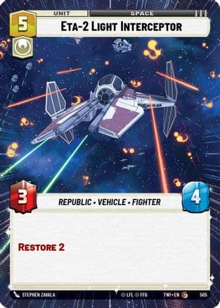 Eta-2 Light Interceptor (Hyperspace) — Twilight of the Republic Star Wars: Unlimited card by Stephen Chaya