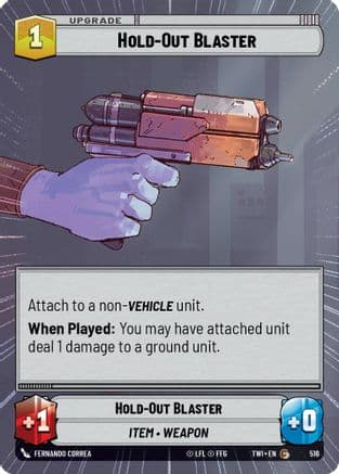 Hold-Out Blaster (Hyperspace) — Twilight of the Republic Star Wars: Unlimited card by Fernando Correa