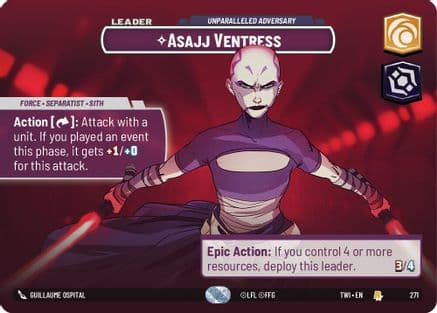 Asajj Ventress - Unparalleled Adversary (Showcase) — Twilight of the Republic