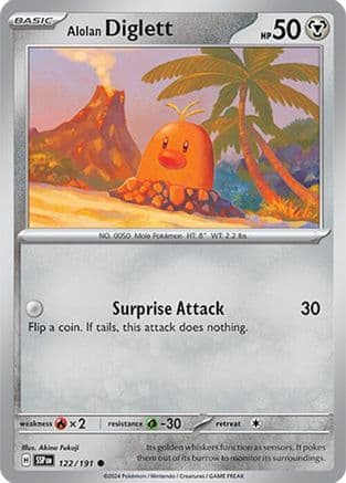 Alolan Diglett — SV08: Surging Sparks Pokémon TCG card by Midori Harada