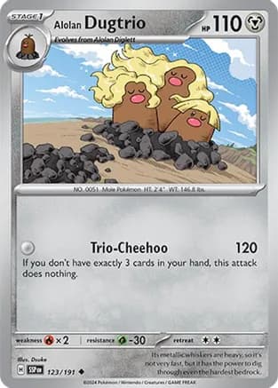 Alolan Dugtrio - 123/191 — SV08: Surging Sparks