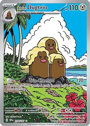 Alolan Dugtrio - 208/191 — SV08: Surging Sparks Pokémon TCG card by Lee Heonwoo