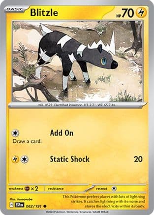 Blitzle — SV08: Surging Sparks Pokémon TCG card by Shinji Kanda