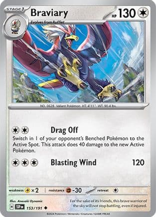 Braviary - 153/191 — SV08: Surging Sparks Pokémon TCG card by Anesaki Dynamic