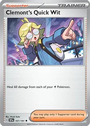 Clemont's Quick Wit - 167/191 — SV08: Surging Sparks