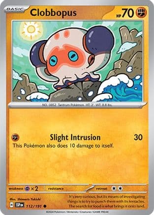Clobbopus - 112/191 — SV08: Surging Sparks Pokémon TCG card by Shinya Yukichi