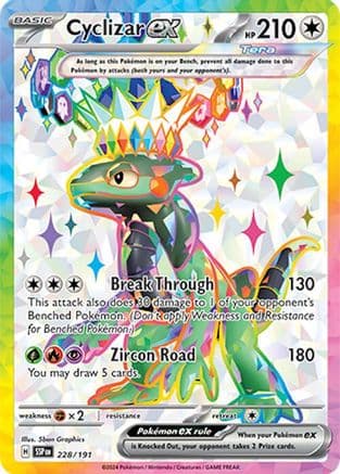 Cyclizar ex - 228/191 — SV08: Surging Sparks Pokémon TCG card by 5ban Graphics