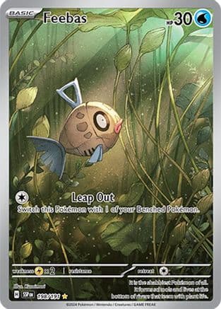Feebas - 198/191 — SV08: Surging Sparks Pokémon TCG card by Subachon