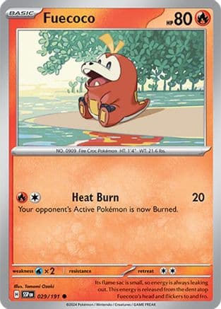 Fuecoco — SV08: Surging Sparks Pokémon TCG card by Ryo Ueda