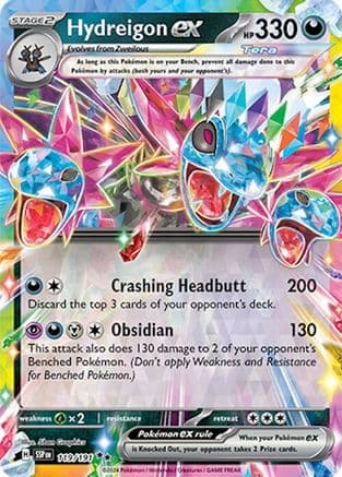 Hydreigon ex - 119/191 — SV08: Surging Sparks Pokémon TCG card by 5ban Graphics