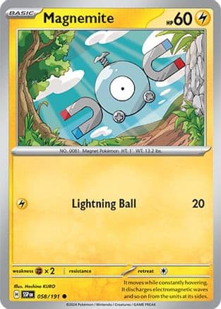 Magnemite — SV08: Surging Sparks Pokémon TCG card by sowsow