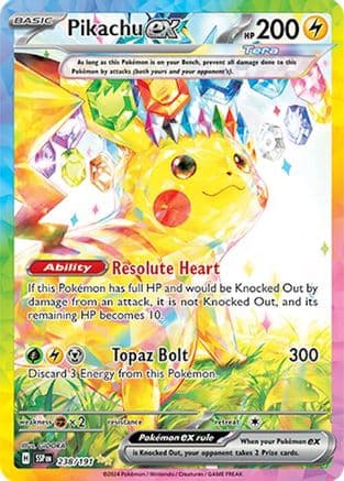 Pikachu ex - 238/191 — Pokémon TCG card