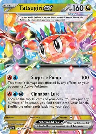 Tatsugiri ex - 142/191 — SV08: Surging Sparks Pokémon TCG card by Hasuno