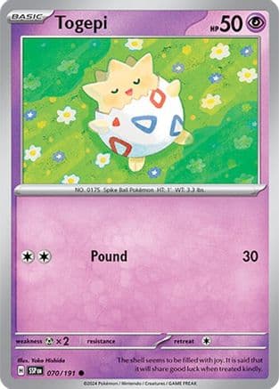 Togepi — SV08: Surging Sparks Pokémon TCG card by Atsuko Nishida