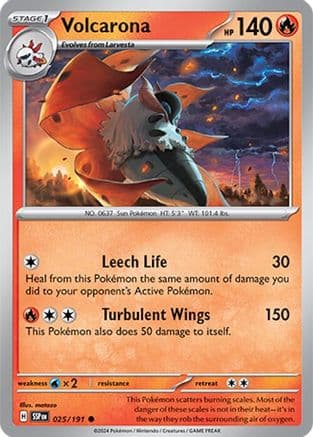 Volcarona — SV08: Surging Sparks Pokémon TCG card by Yuya Oka