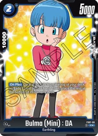 Bulma (Mini) : DA (Bonus Pack Alternate Art) — Starter Deck 7: Vegeta (Mini) Dragon Ball Super: Fusion World card by T.A.